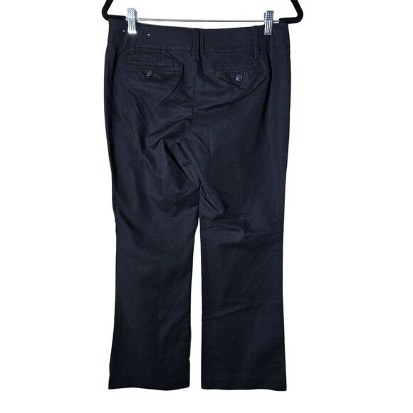 LOFT Black Women's Pants Straight leg Button Detail cotton spandex size 6P - Picture 2 of 9